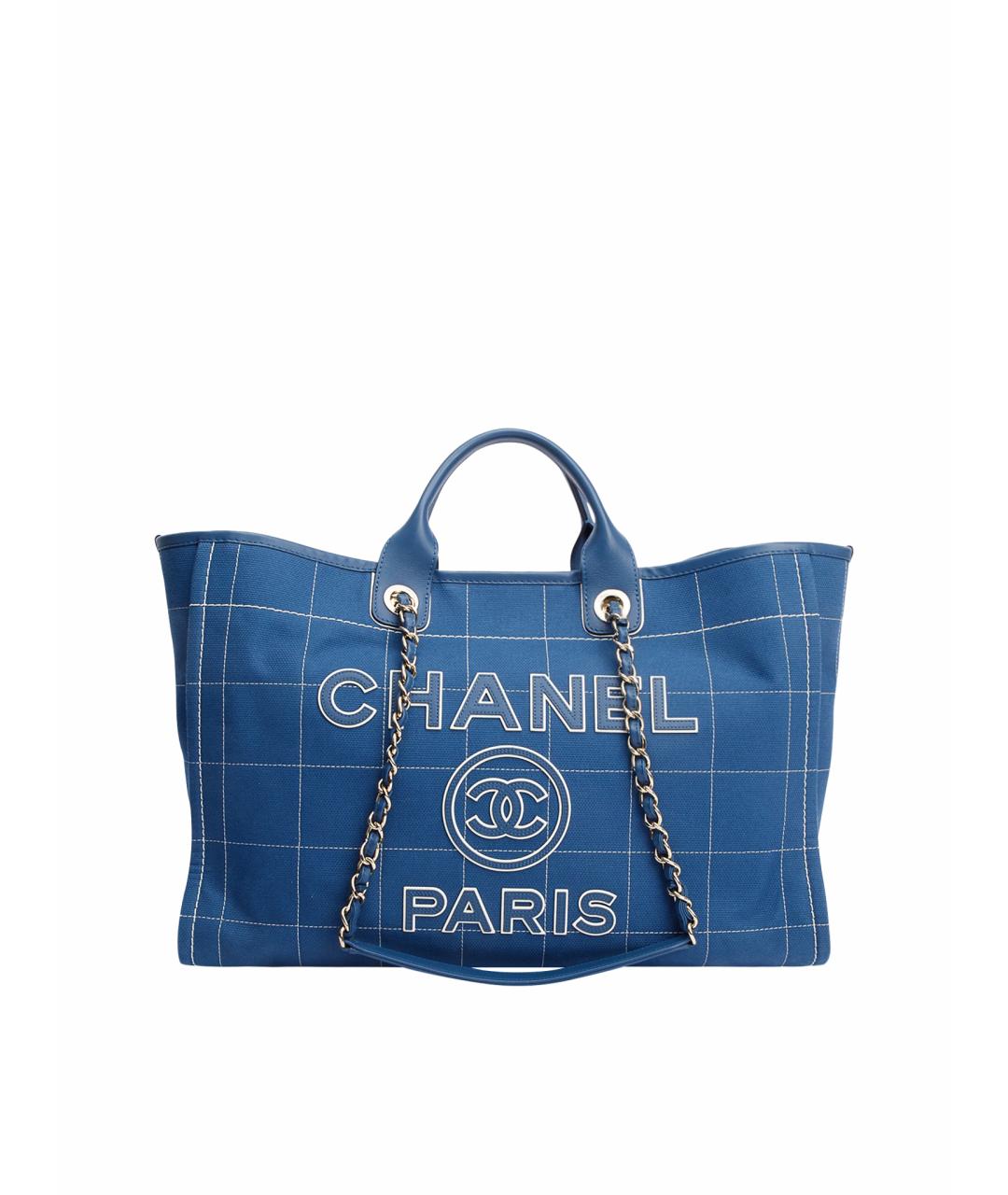 CHANEL Синяя пляжная сумка, фото 1
