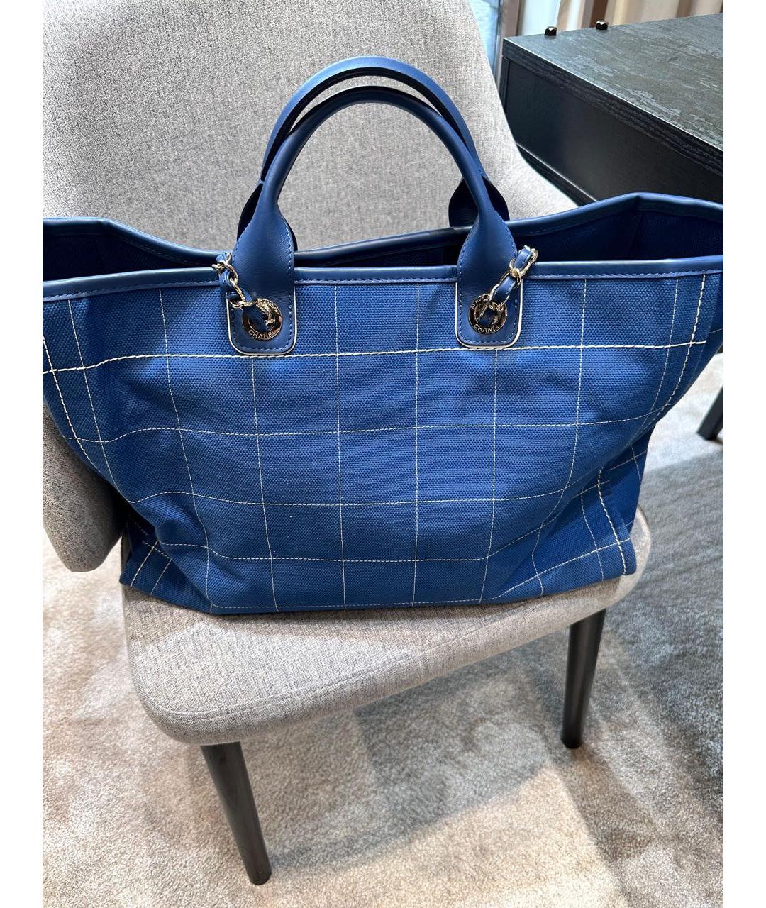 CHANEL Синяя пляжная сумка, фото 2