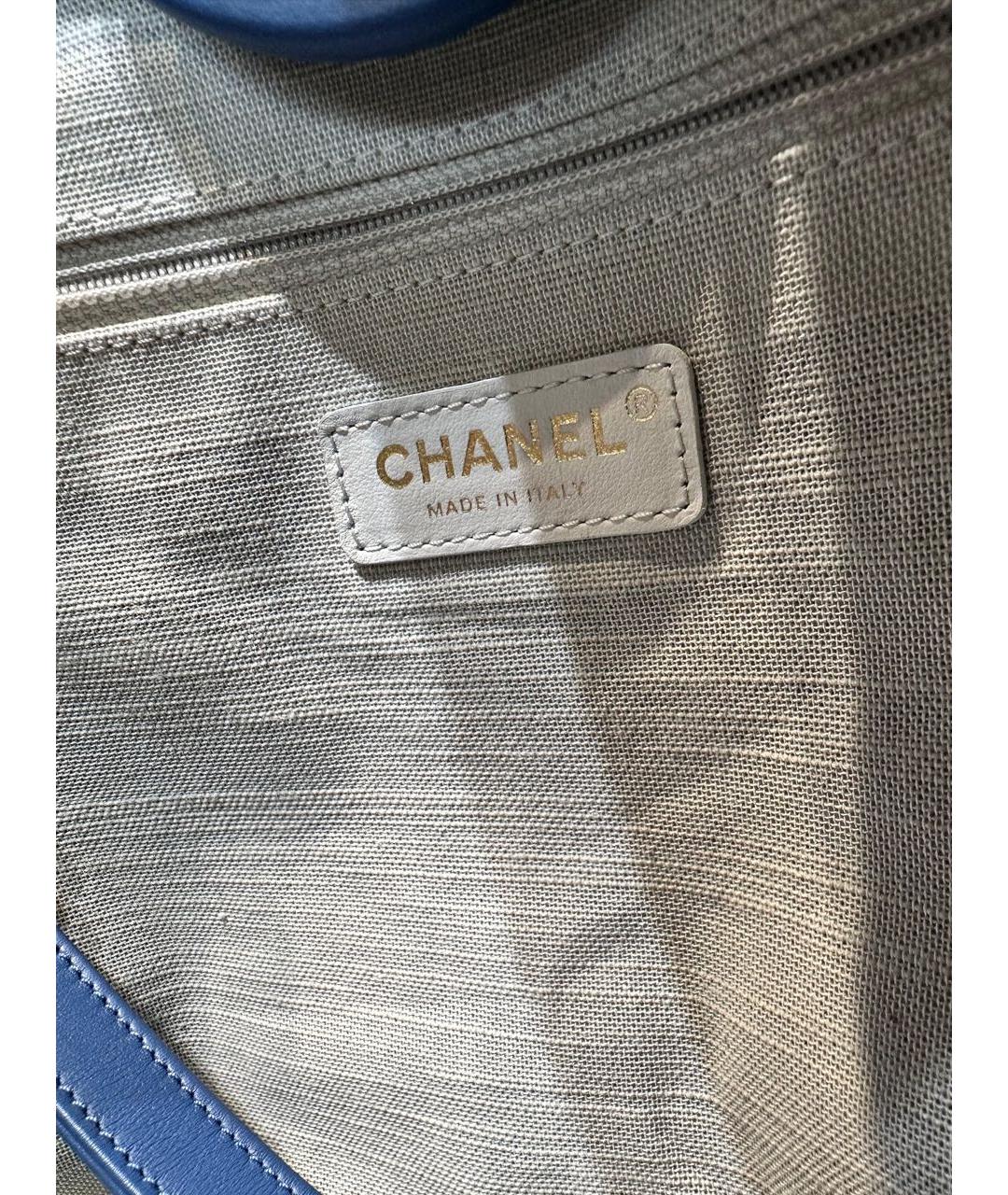CHANEL Синяя пляжная сумка, фото 4