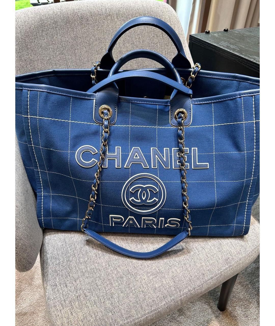 CHANEL Синяя пляжная сумка, фото 8