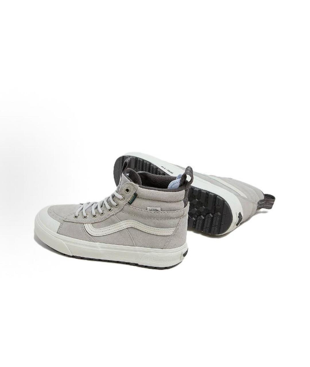 VANS Серые замшевые высокие кроссовки / кеды, фото 4