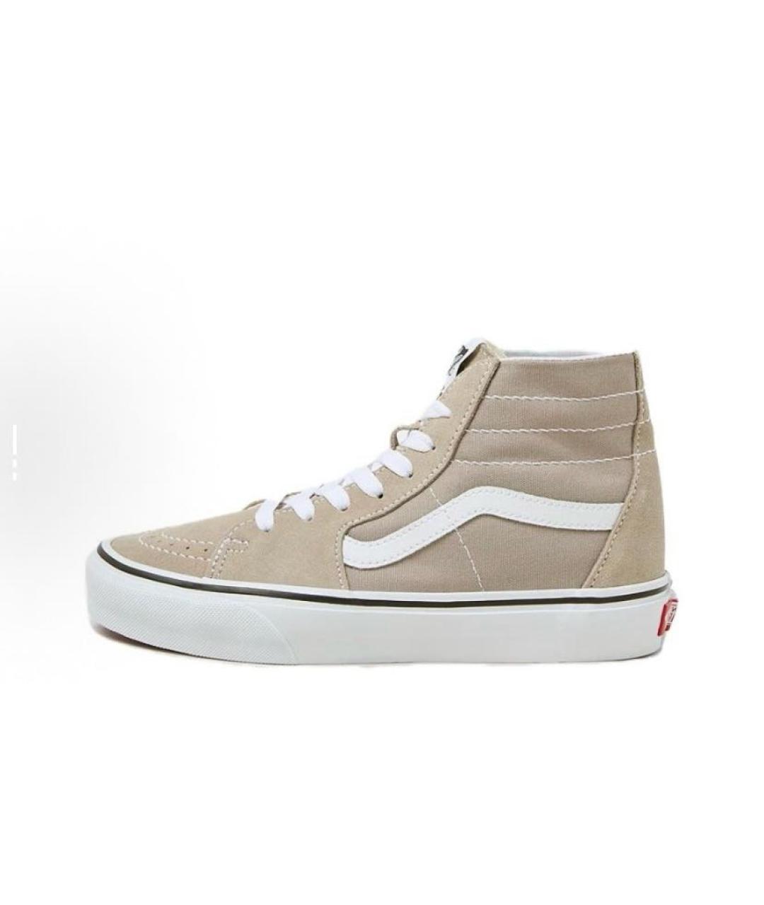 VANS Бежевые замшевые высокие кроссовки / кеды, фото 2