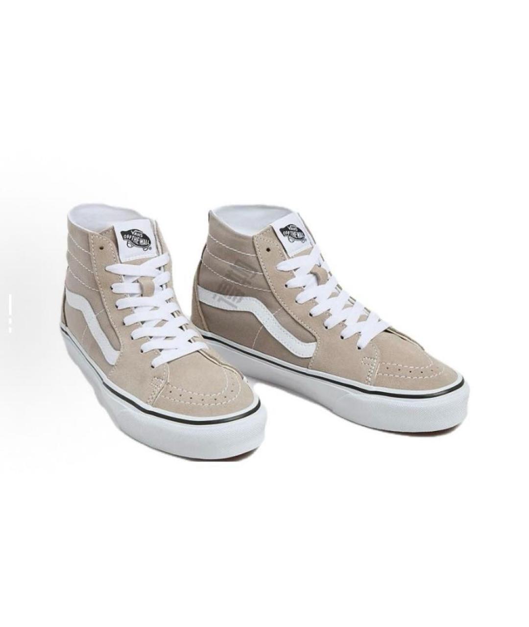 VANS Бежевые замшевые высокие кроссовки / кеды, фото 3