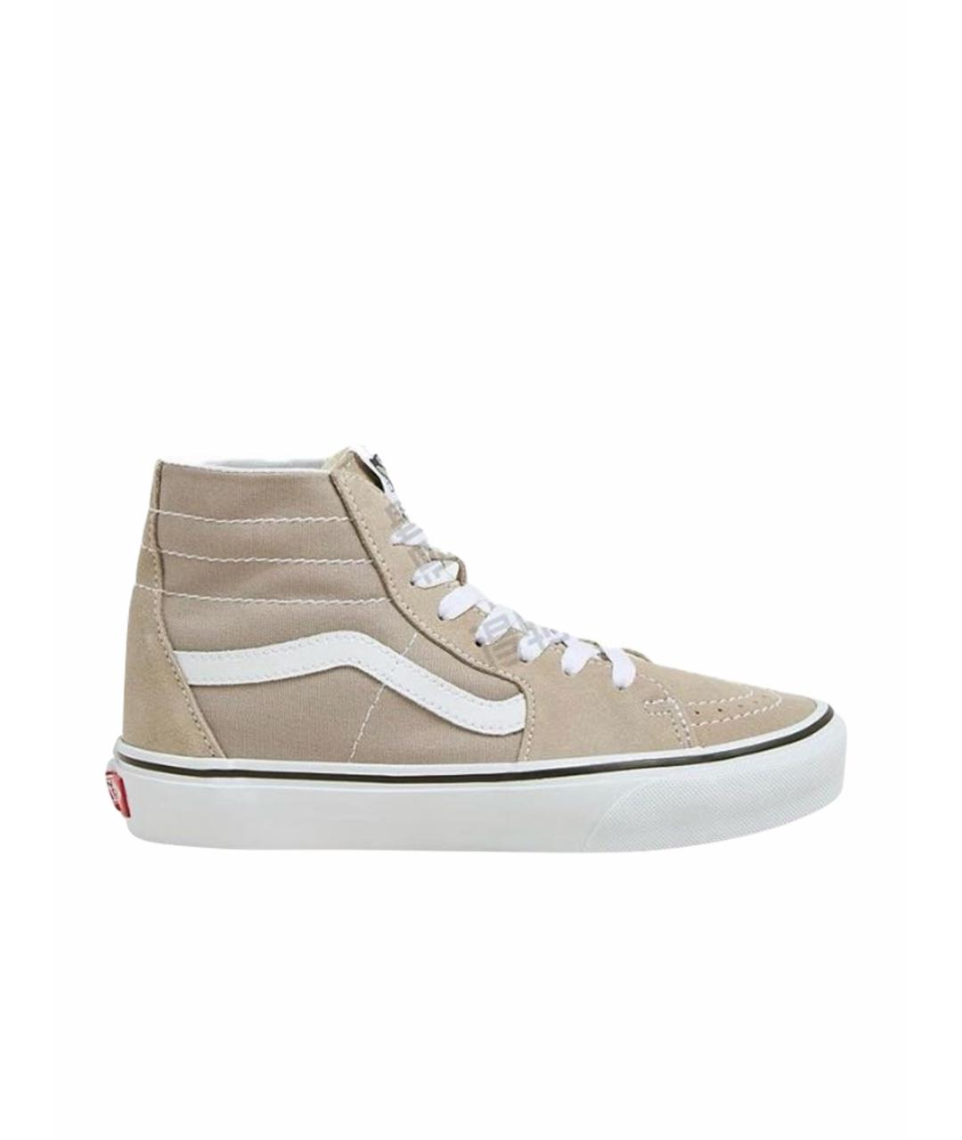 VANS Бежевые замшевые высокие кроссовки / кеды, фото 1