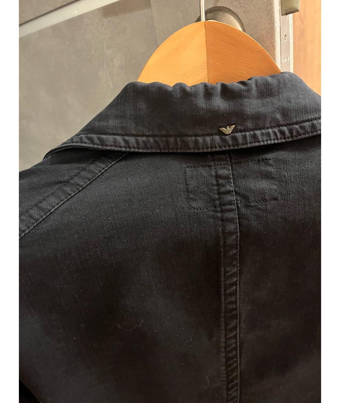ARMANI JEANS Черная деним куртка, фото 6