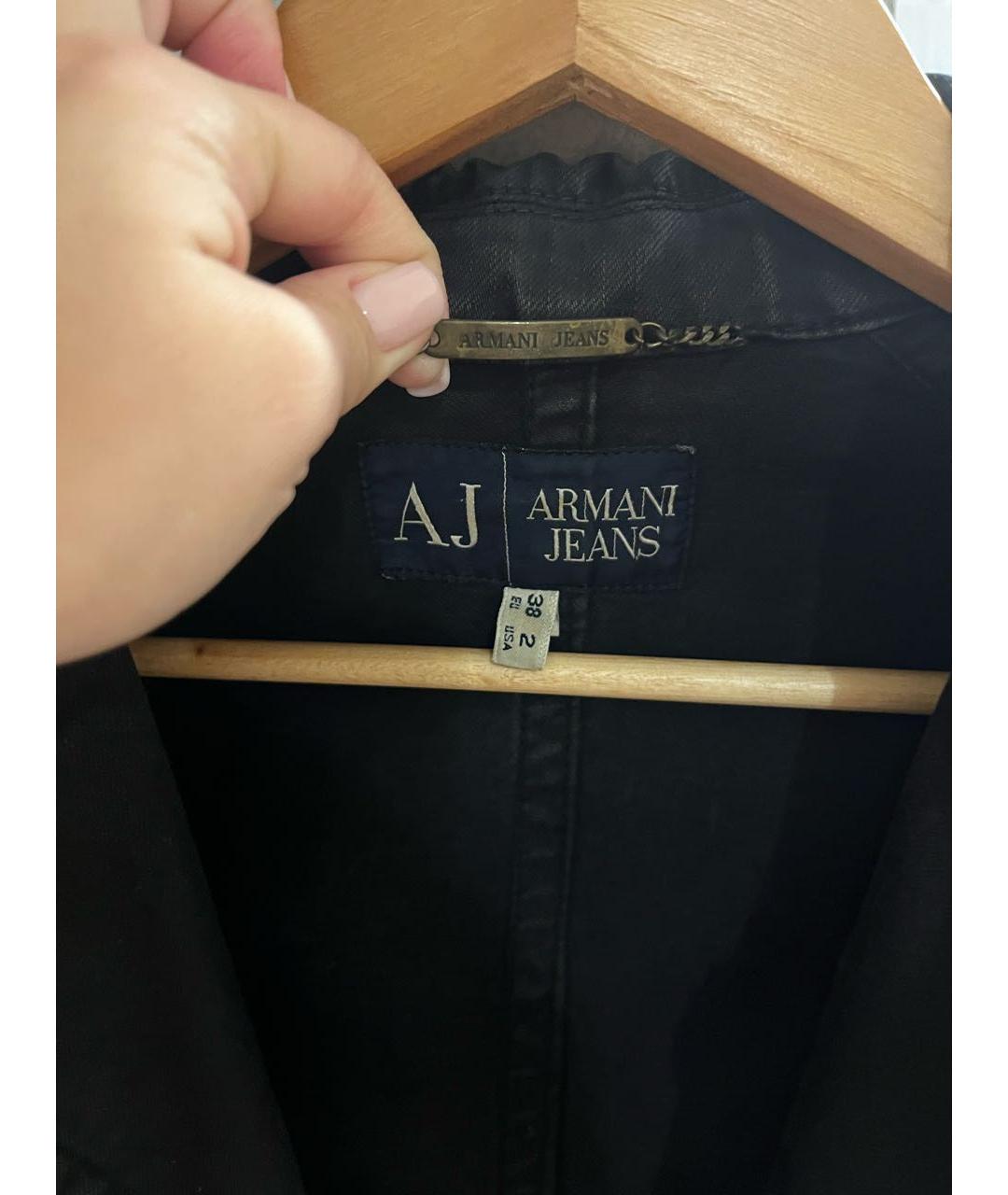 ARMANI JEANS Черная деним куртка, фото 3
