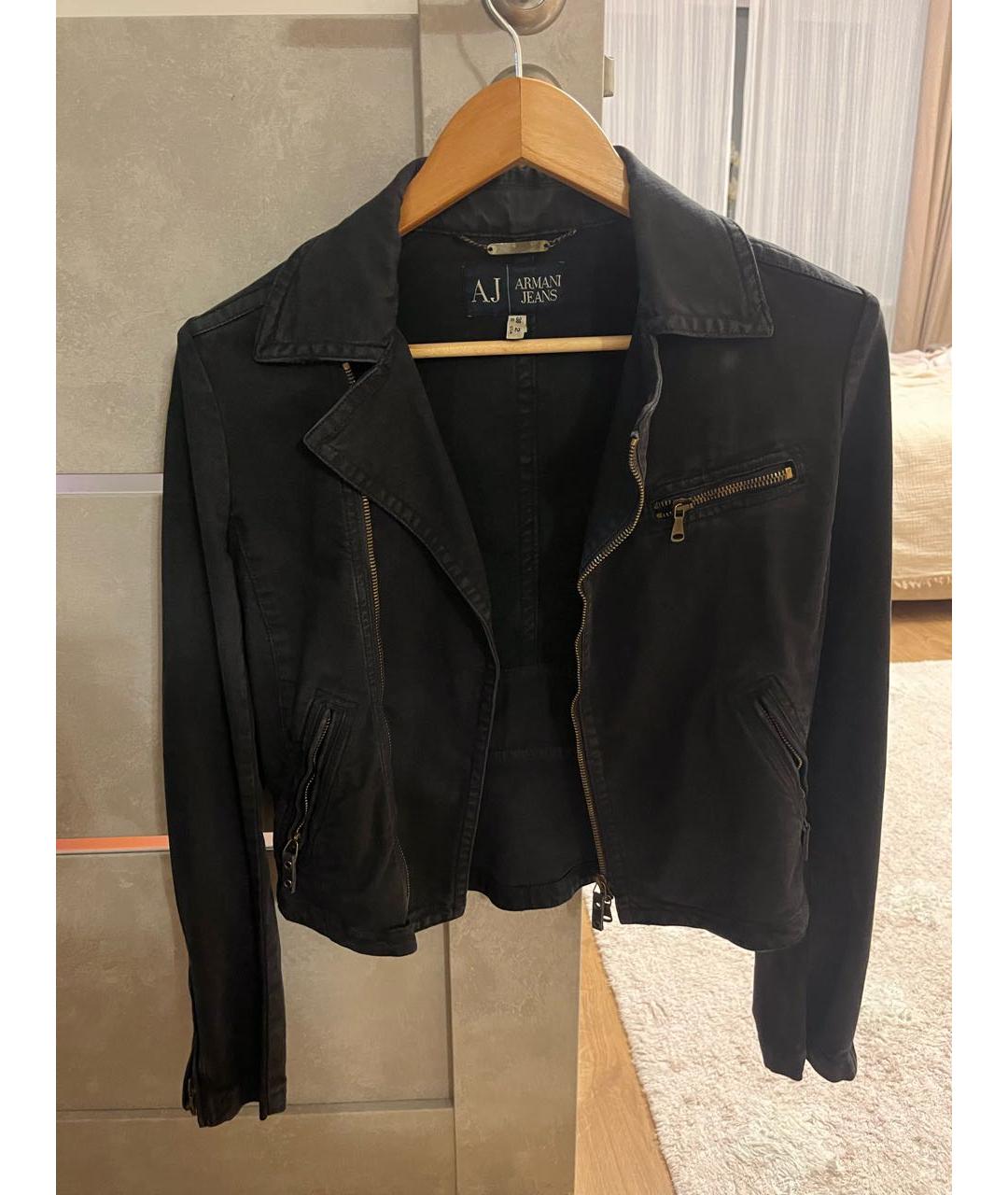 ARMANI JEANS Черная деним куртка, фото 7