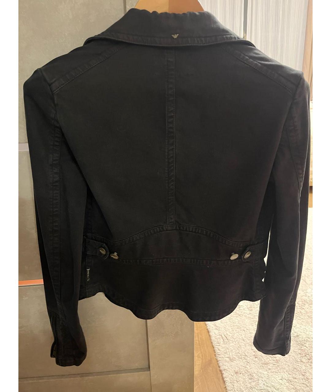 ARMANI JEANS Черная деним куртка, фото 2