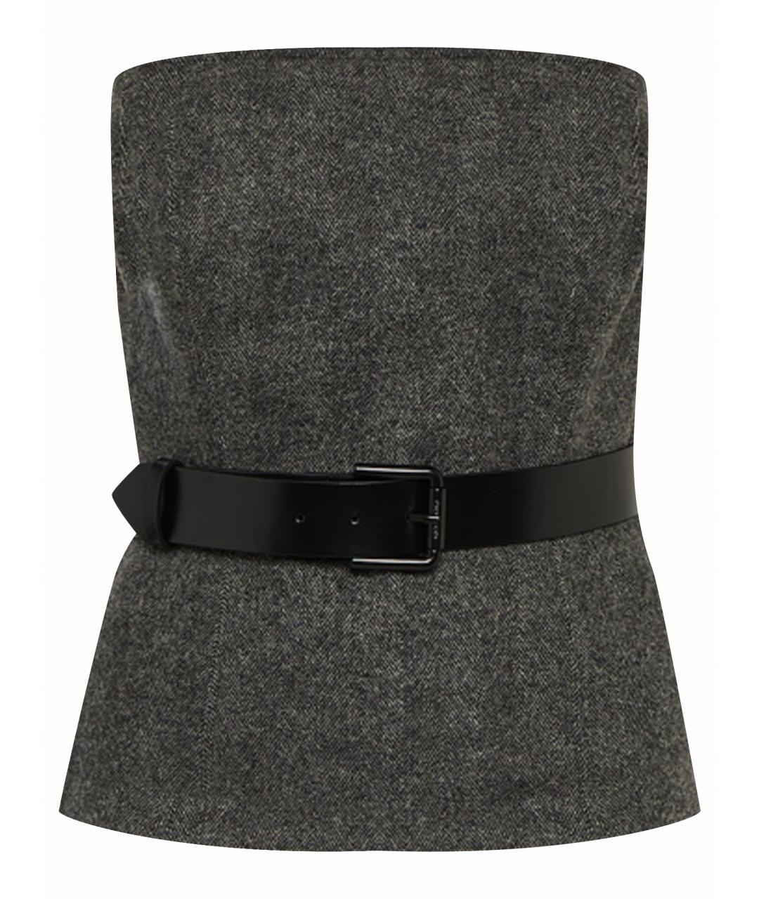 MAX MARA Серый шерстяной корсет, фото 1