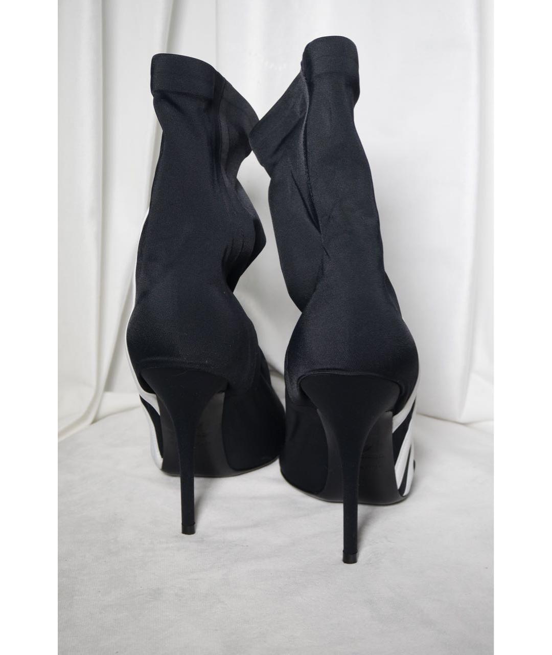 BALENCIAGA Черные текстильные ботильоны, фото 3