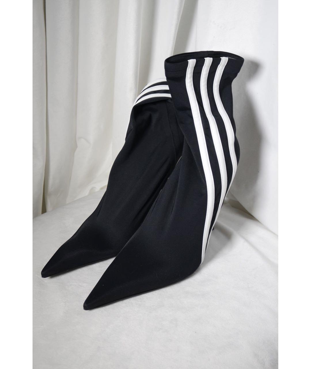BALENCIAGA Черные текстильные ботильоны, фото 2