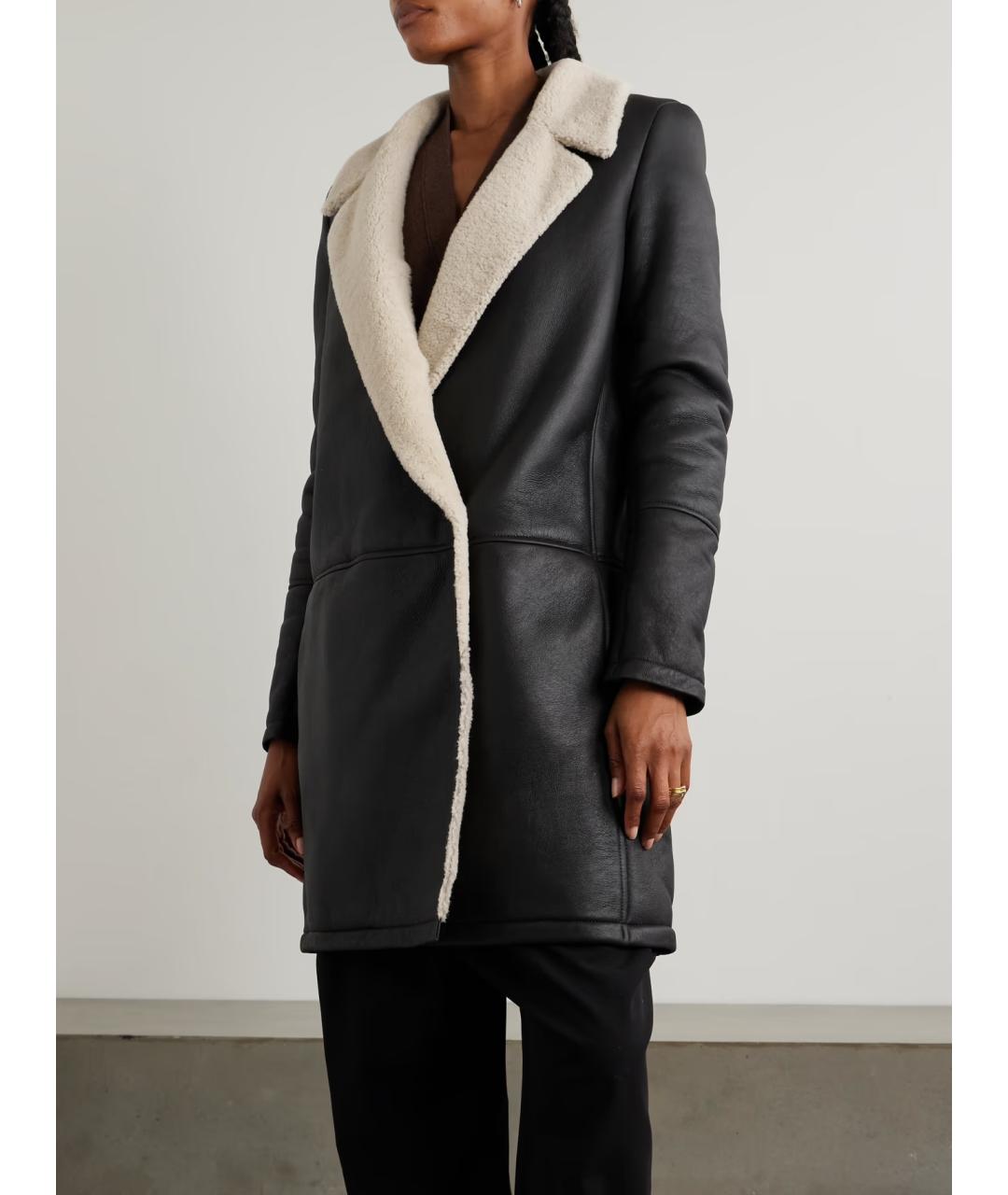 LOEWE Черная кожаная дубленка, фото 3