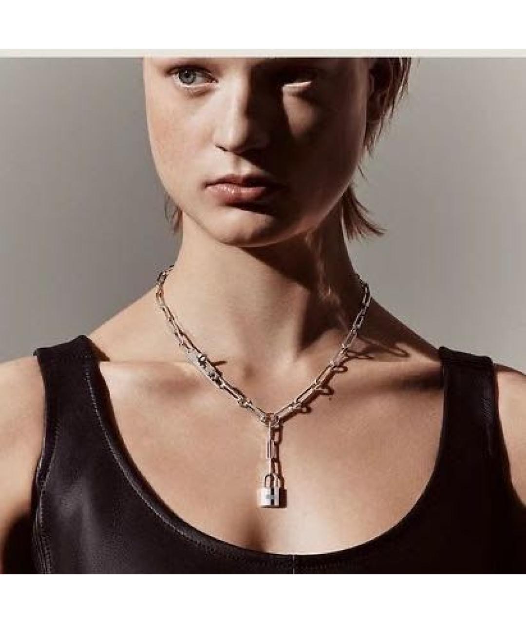HERMES Серебряное серебряное колье, фото 5