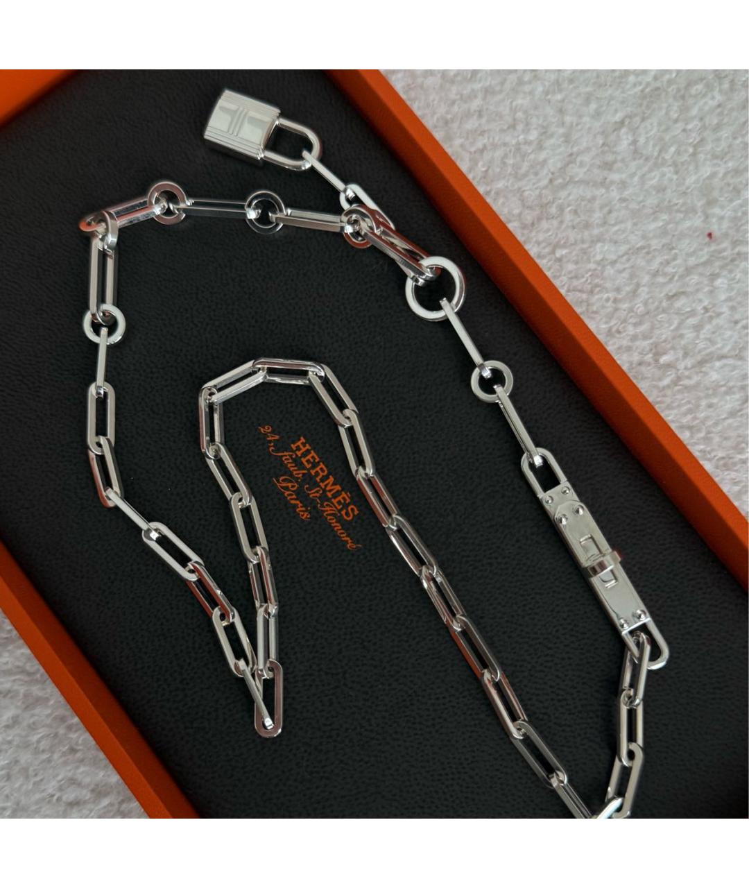 HERMES Серебряное серебряное колье, фото 2