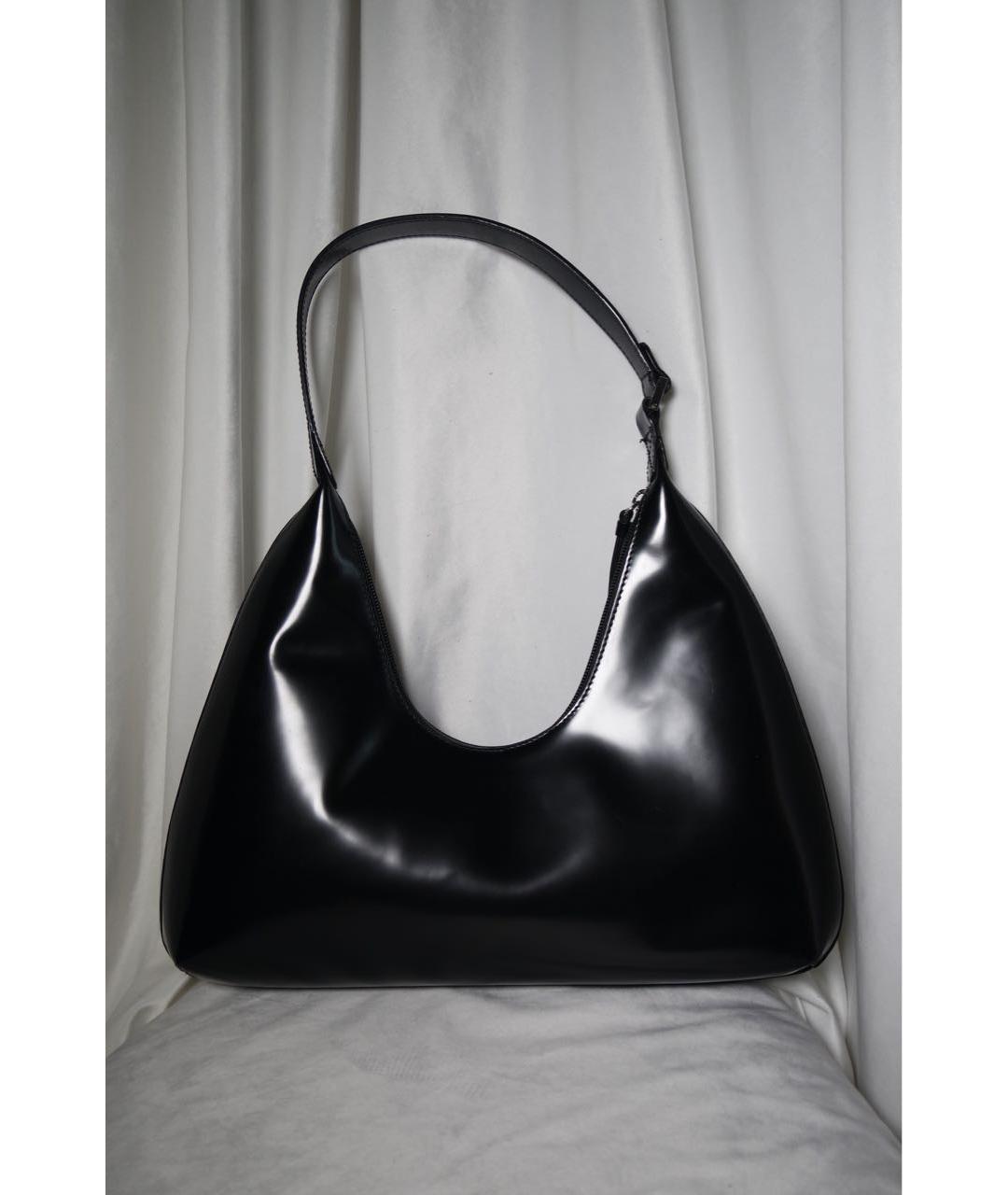 BY FAR Черная кожаная сумка через плечо, фото 2