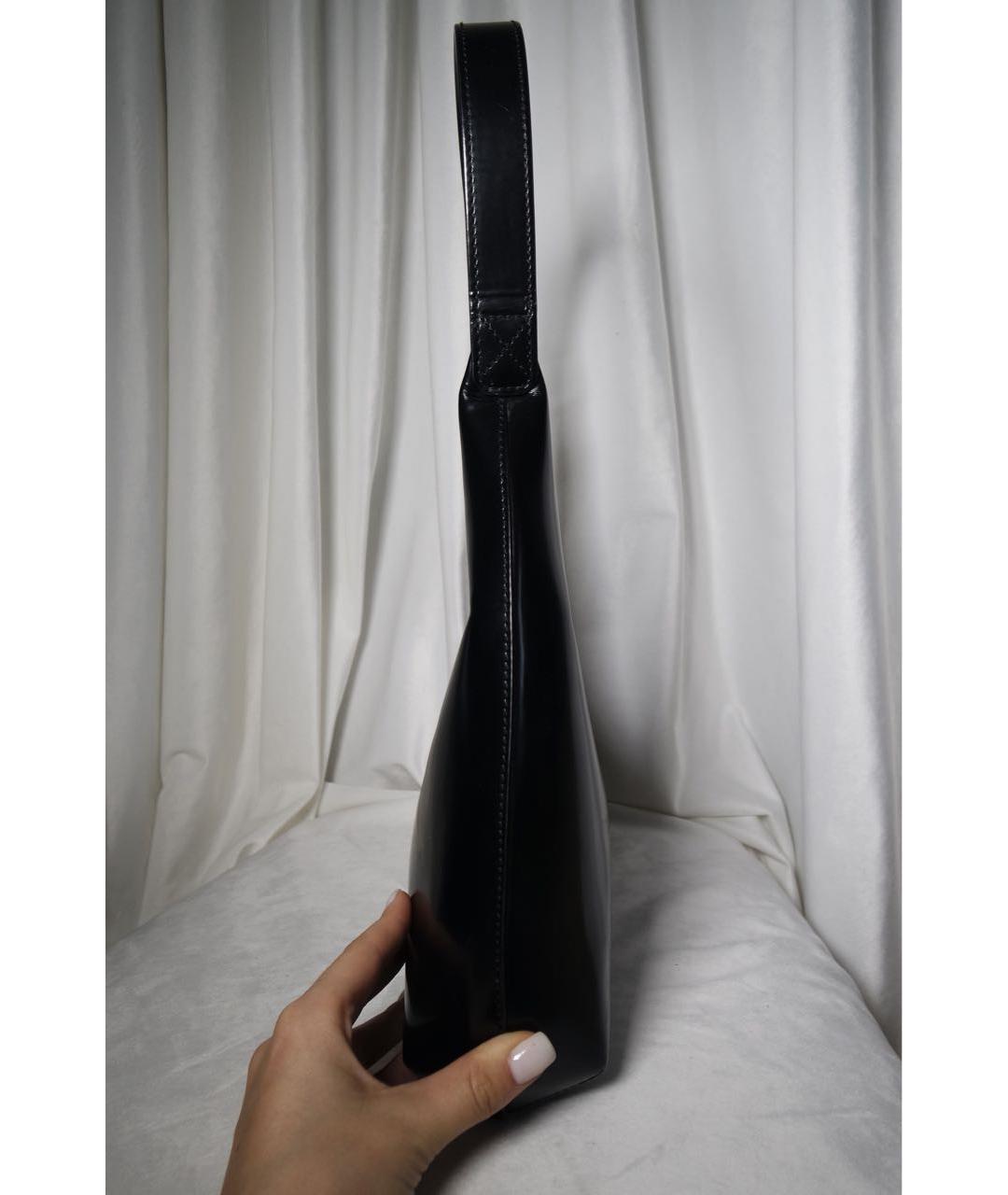 BY FAR Черная кожаная сумка через плечо, фото 5