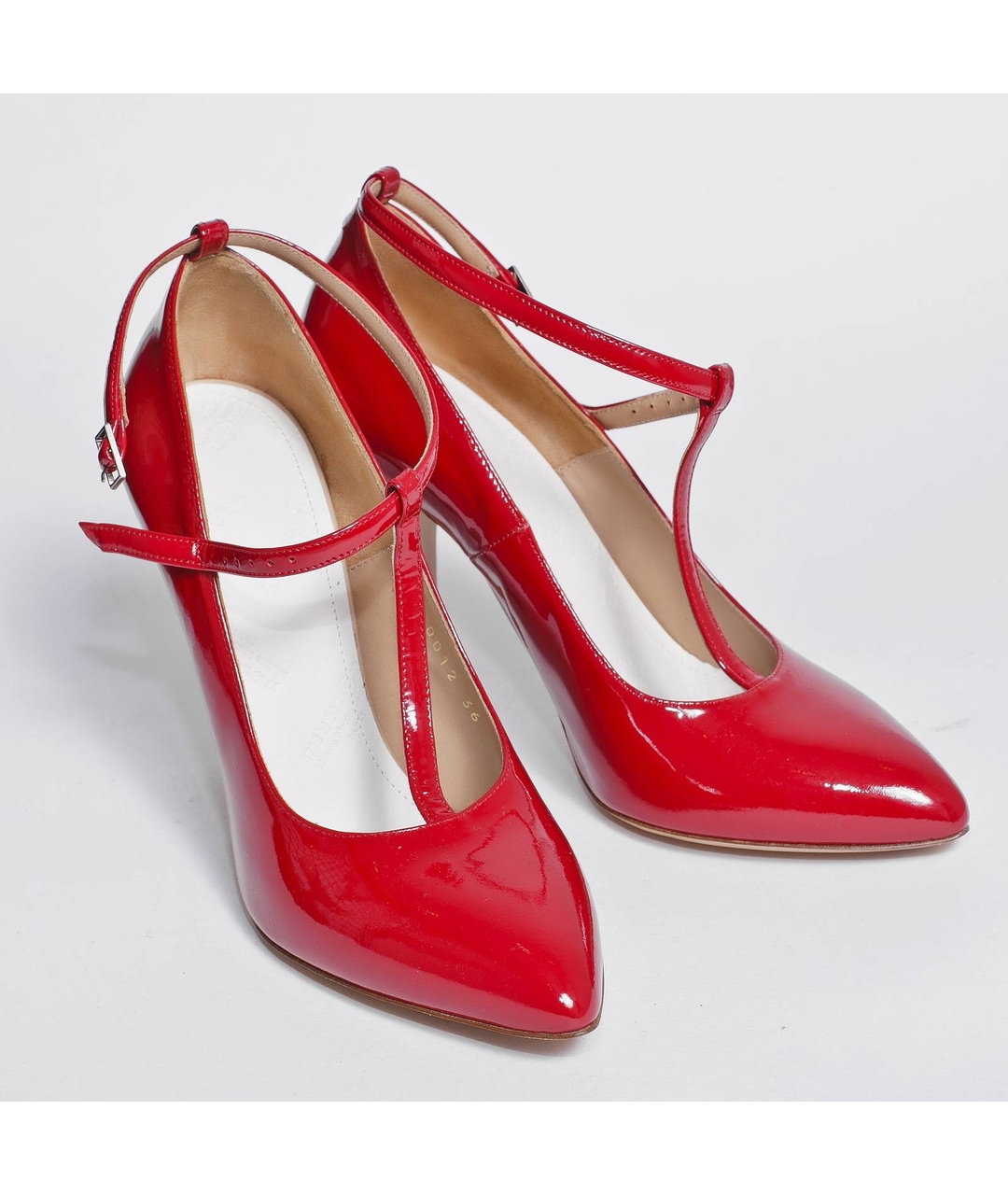 MAISON MARGIELA Красные туфли из лакированной кожи, фото 4