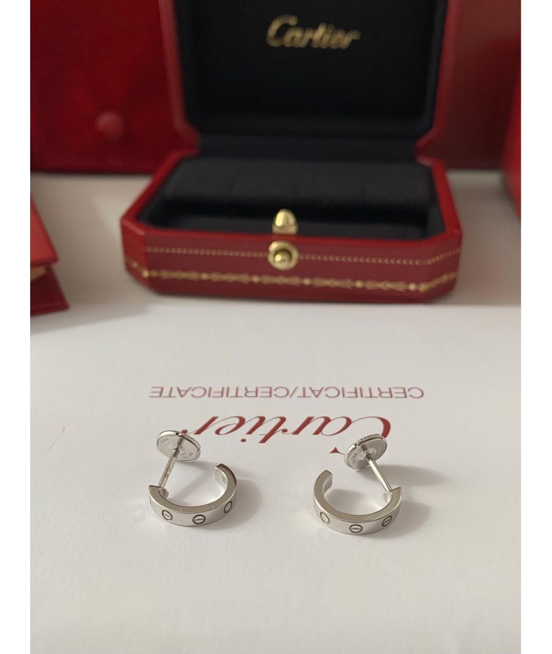 CARTIER Серебряные серьги из белого золота, фото 7