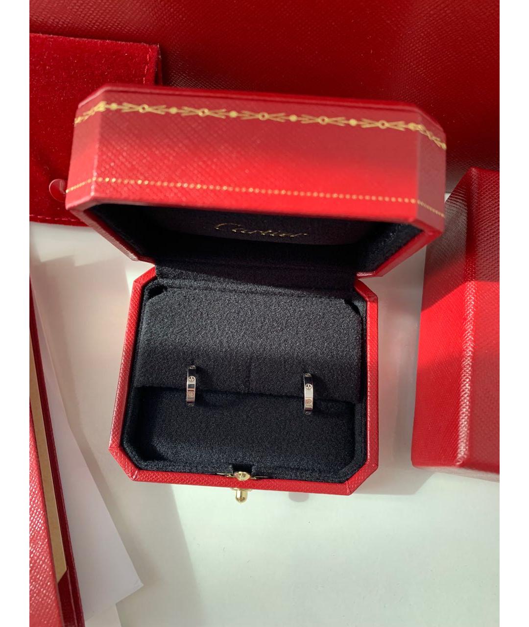 CARTIER Серебряные серьги из белого золота, фото 3