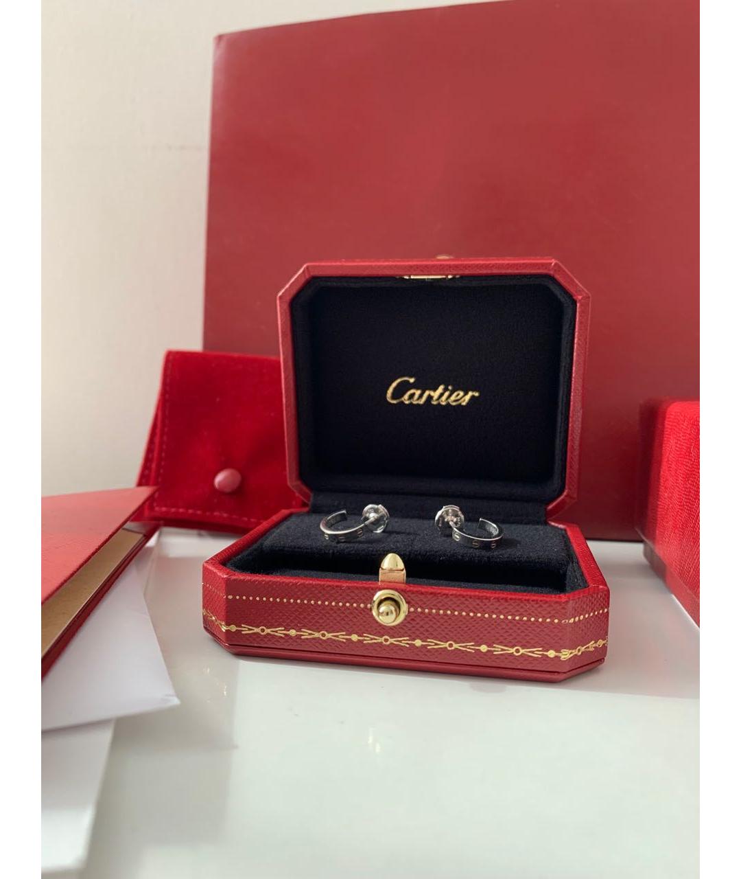 CARTIER Серебряные серьги из белого золота, фото 4
