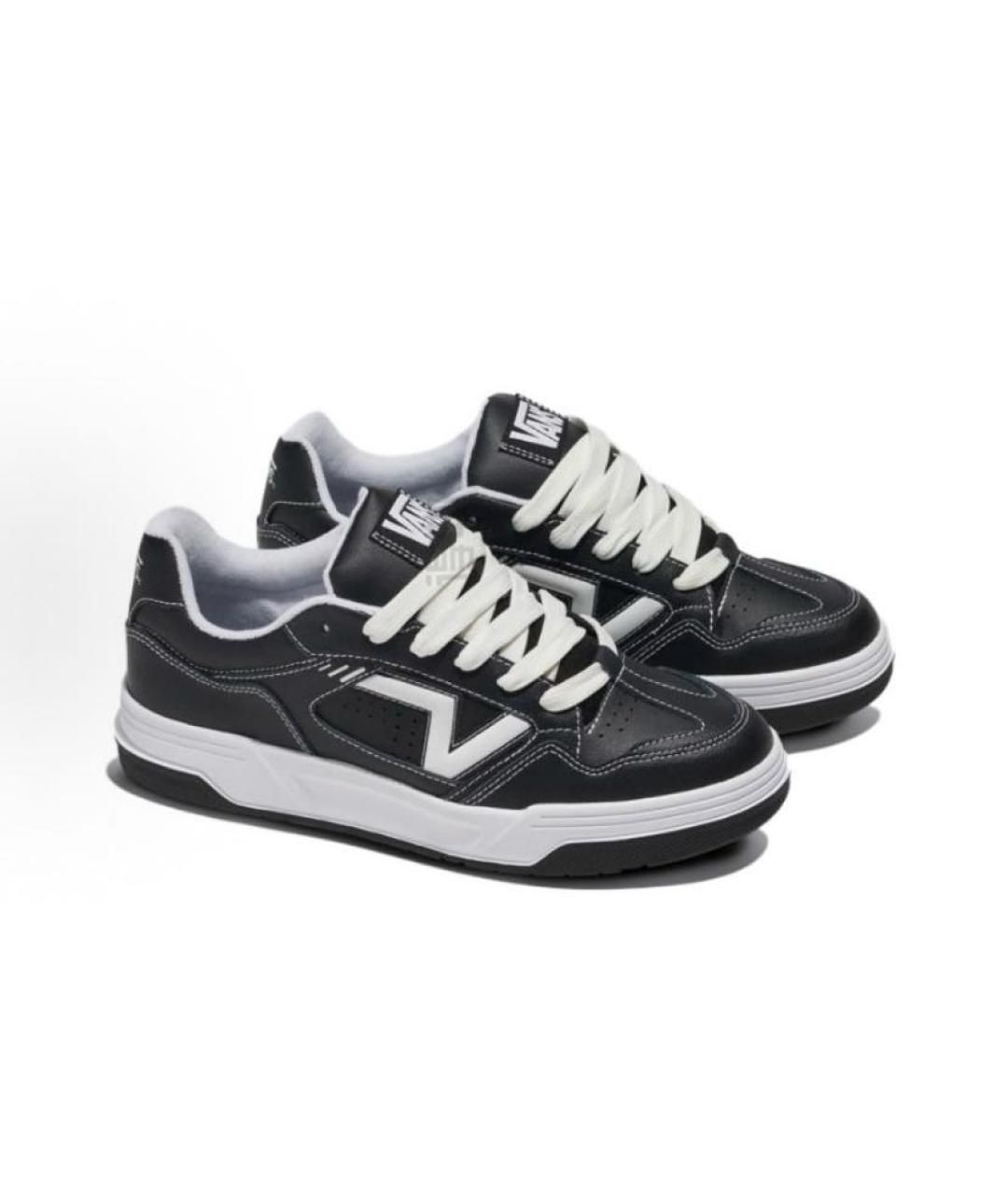 VANS Черные кожаные низкие кроссовки / кеды, фото 3