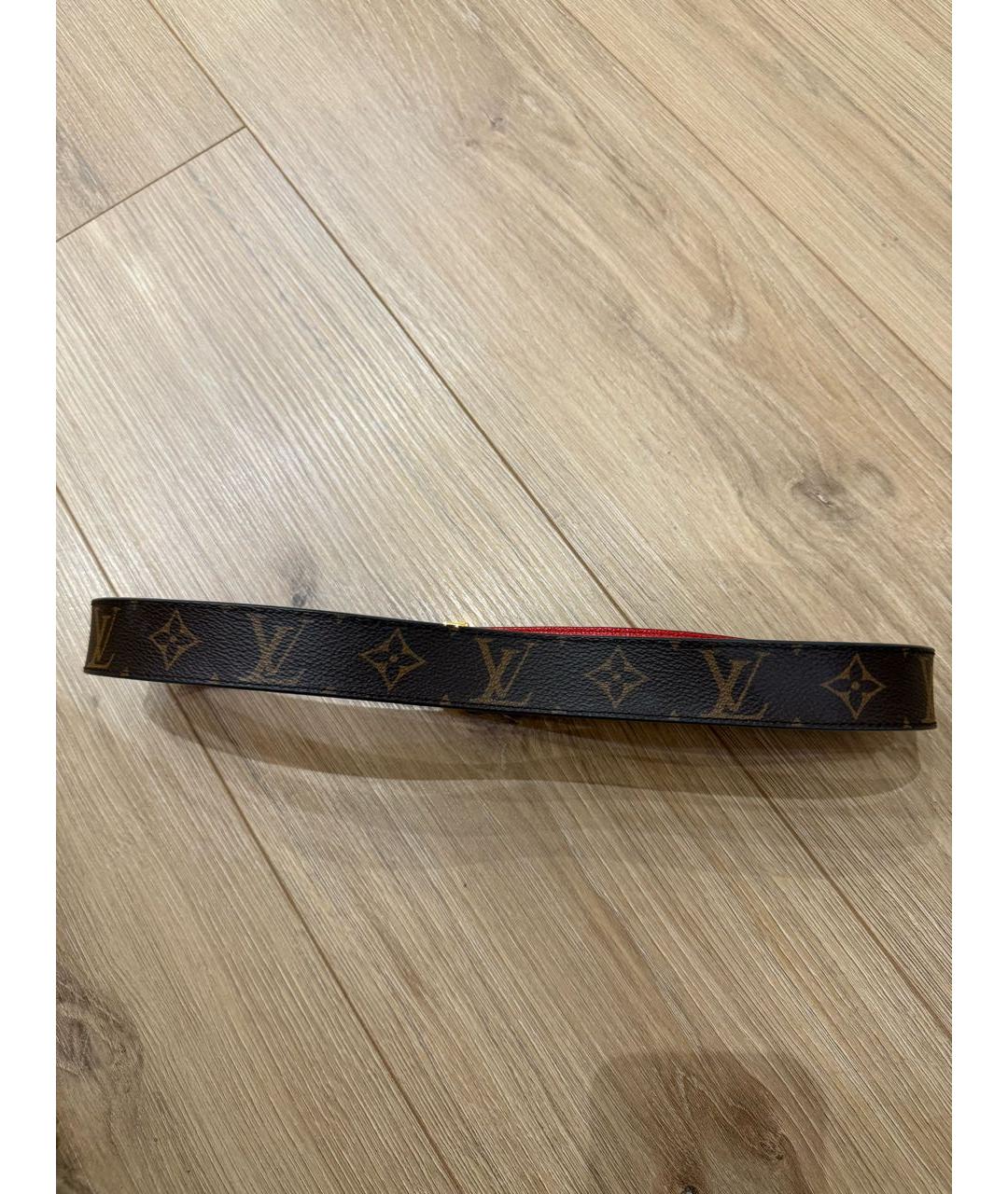 LOUIS VUITTON Коричневый кожаный ремень, фото 3