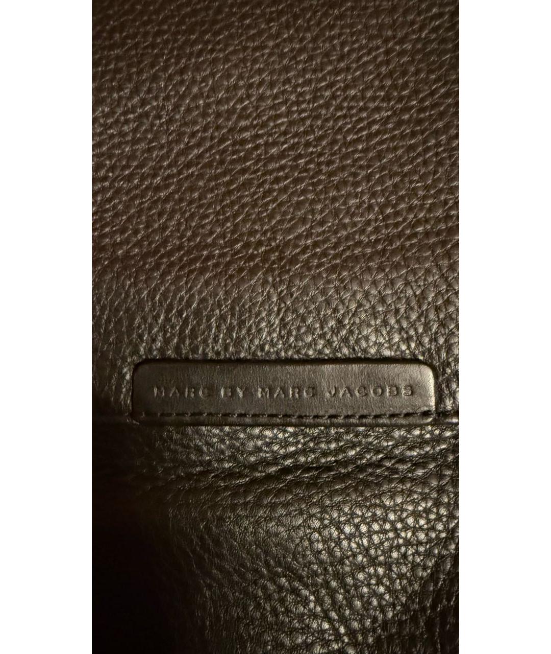 MARC BY MARC JACOBS Черная кожаная сумка на плечо, фото 8