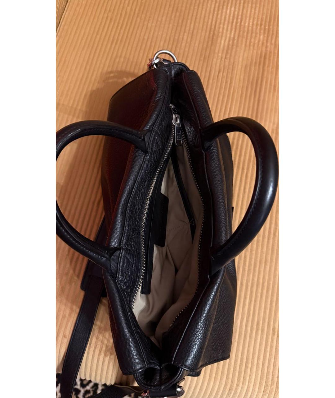 MARC BY MARC JACOBS Черная кожаная сумка на плечо, фото 6