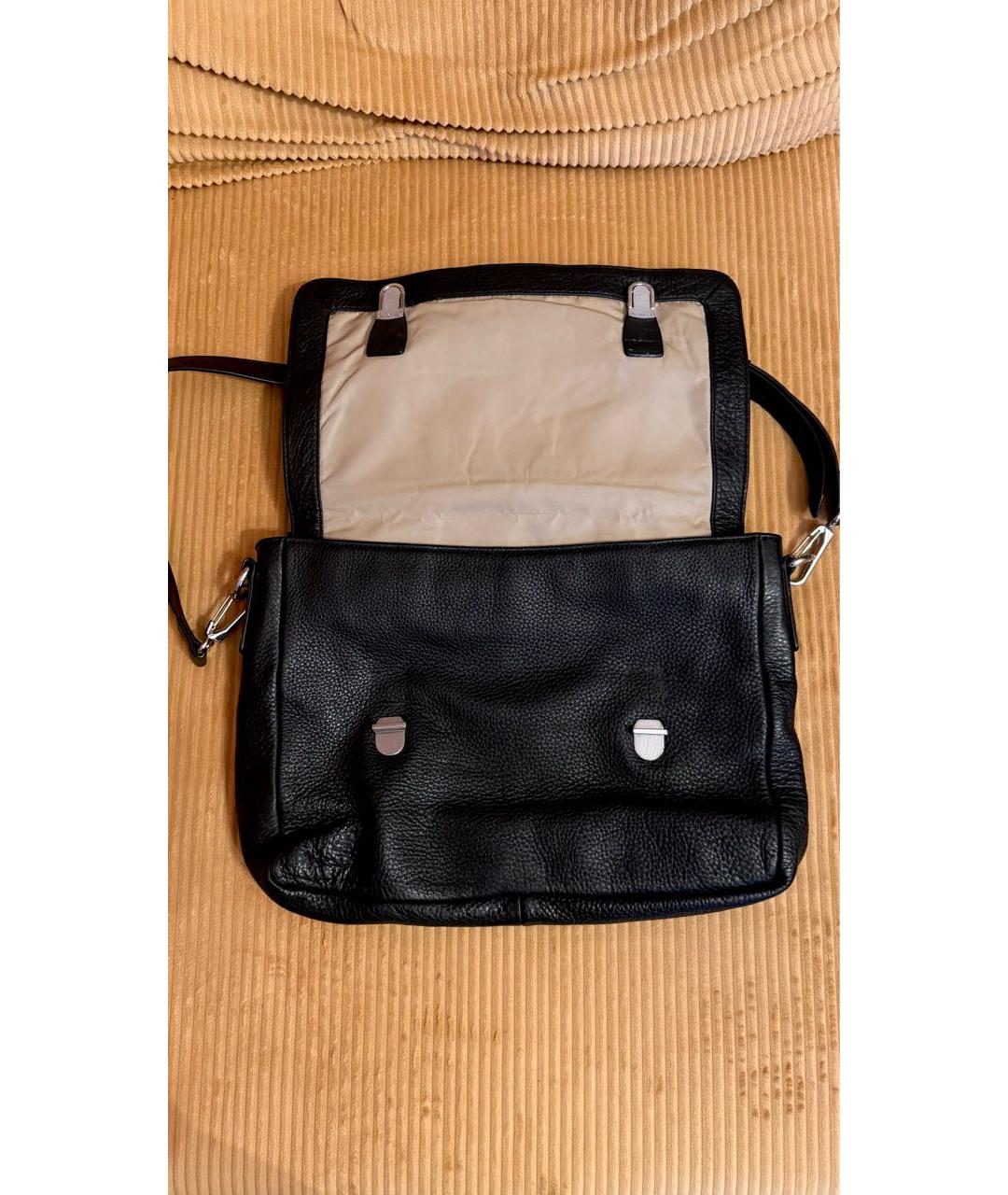 MARC BY MARC JACOBS Черная кожаная сумка на плечо, фото 3