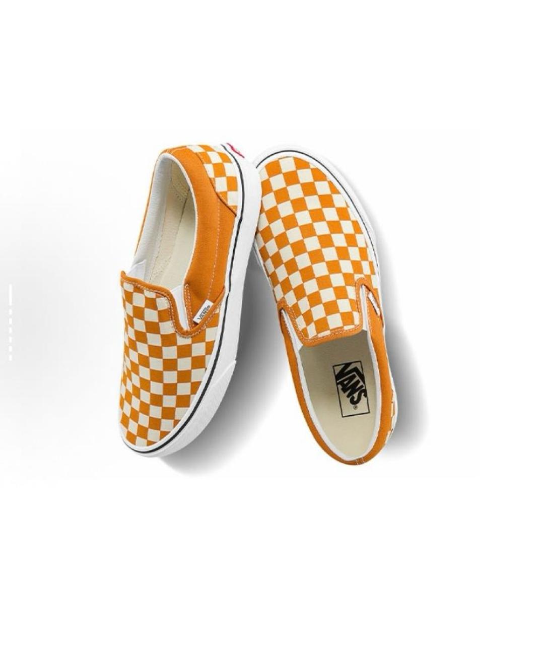 VANS Оранжевое текстильные низкие кроссовки / кеды, фото 5