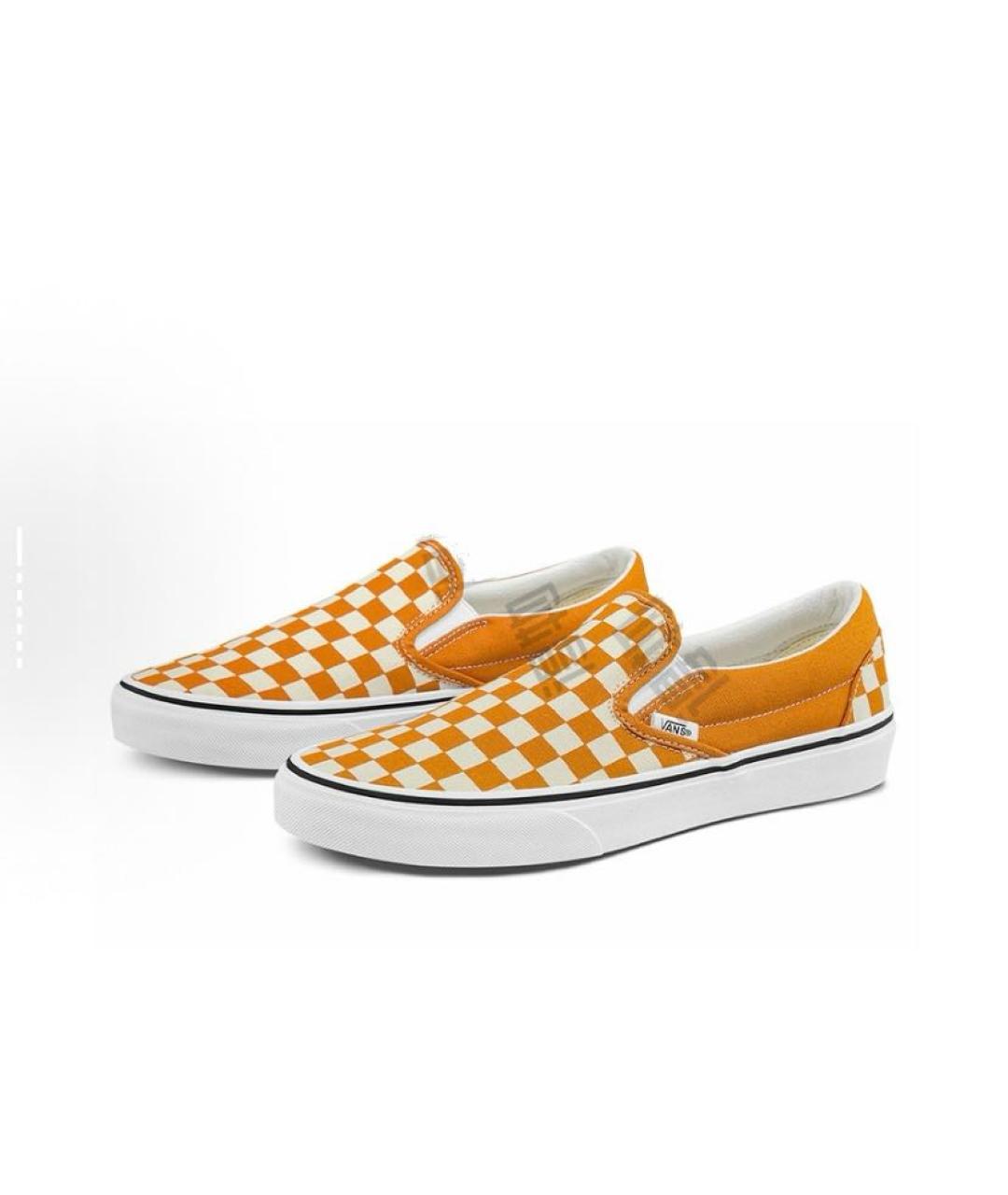 VANS Оранжевое текстильные низкие кроссовки / кеды, фото 3