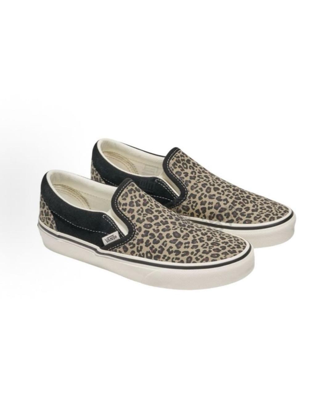 VANS Бежевые текстильные низкие кроссовки / кеды, фото 3