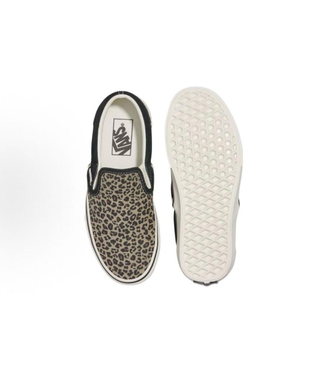 VANS Бежевые текстильные низкие кроссовки / кеды, фото 4