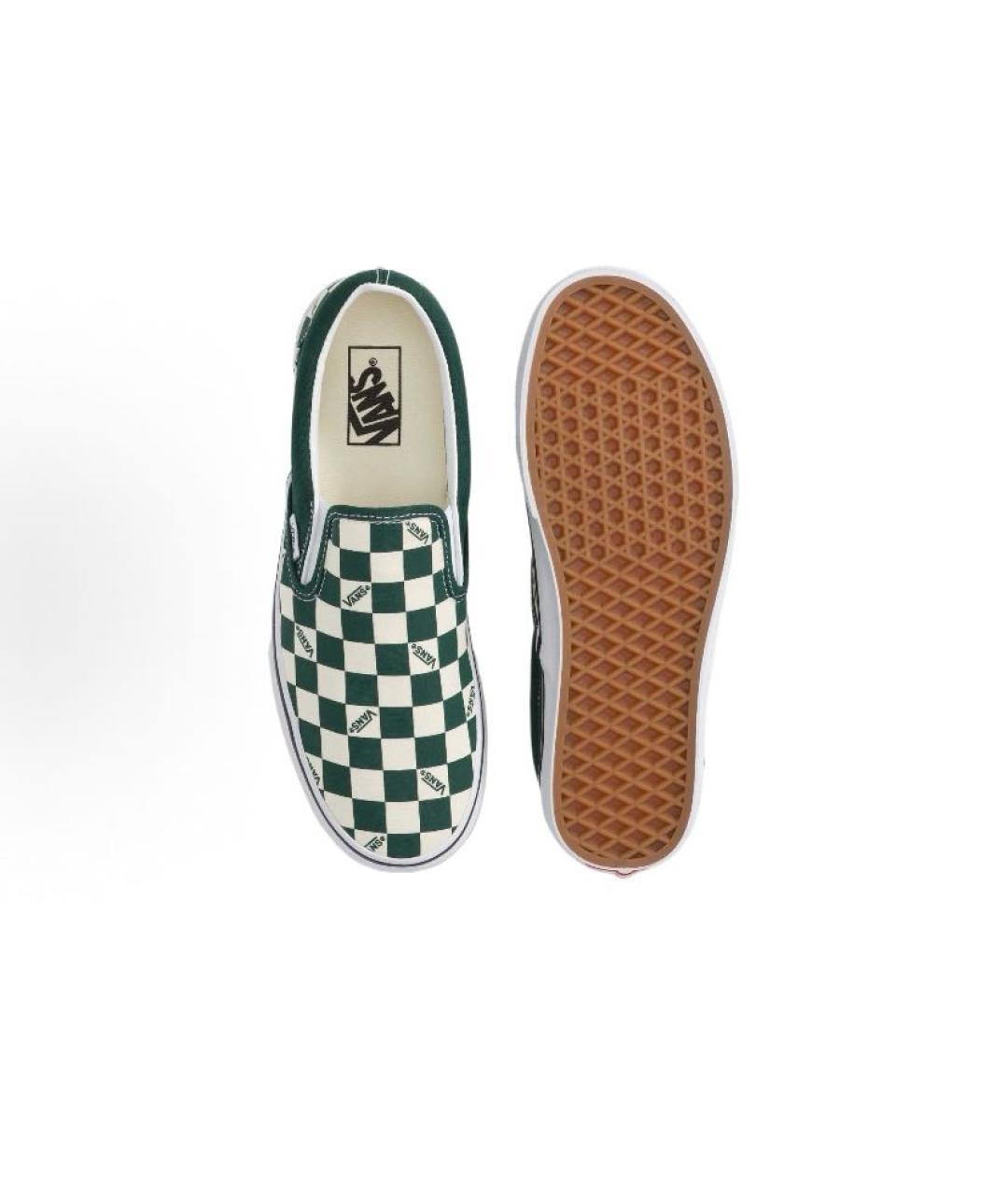VANS Зеленые текстильные низкие кроссовки / кеды, фото 5
