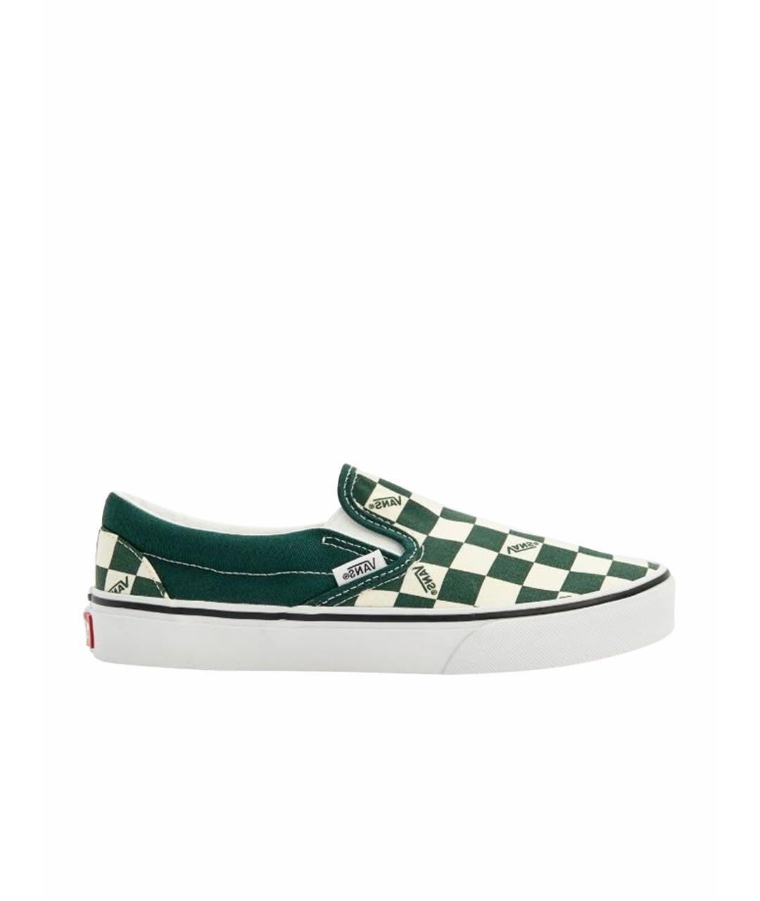 VANS Зеленые текстильные низкие кроссовки / кеды, фото 1