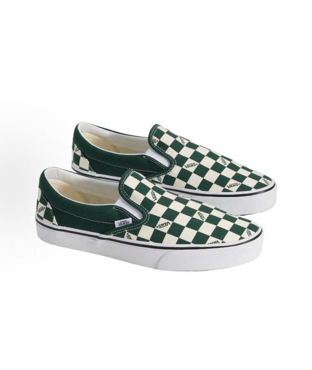 VANS Зеленые текстильные низкие кроссовки / кеды, фото 3