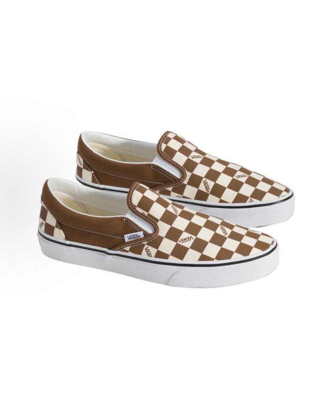 VANS Коричневые текстильные низкие кроссовки / кеды, фото 3