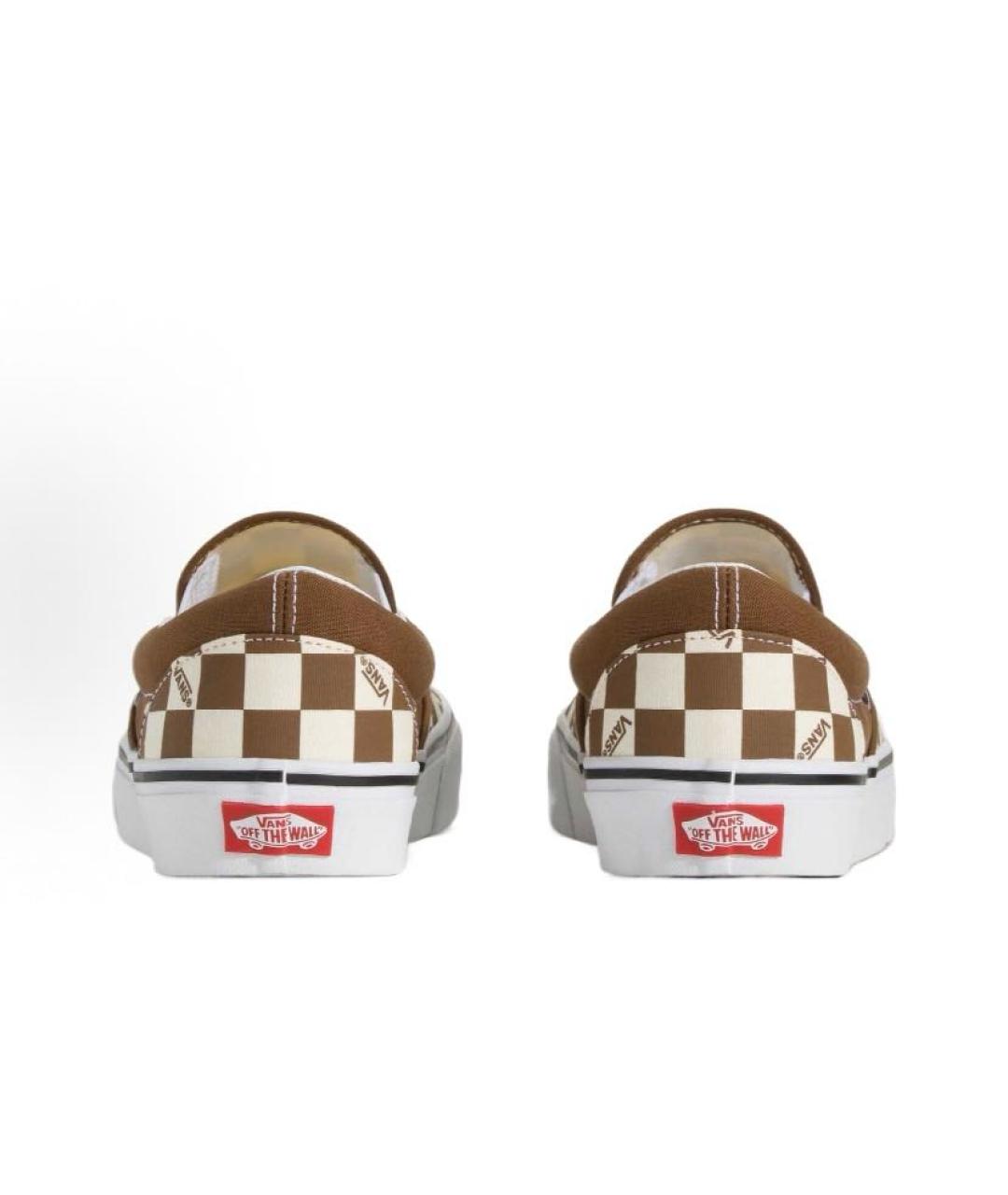 VANS Коричневые текстильные низкие кроссовки / кеды, фото 4
