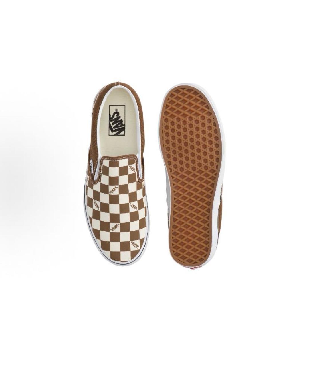 VANS Коричневые текстильные низкие кроссовки / кеды, фото 5