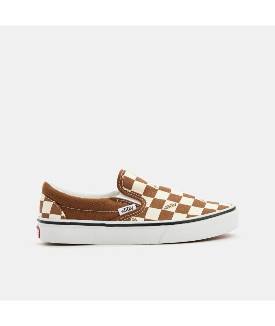 VANS Коричневые текстильные низкие кроссовки / кеды, фото 6