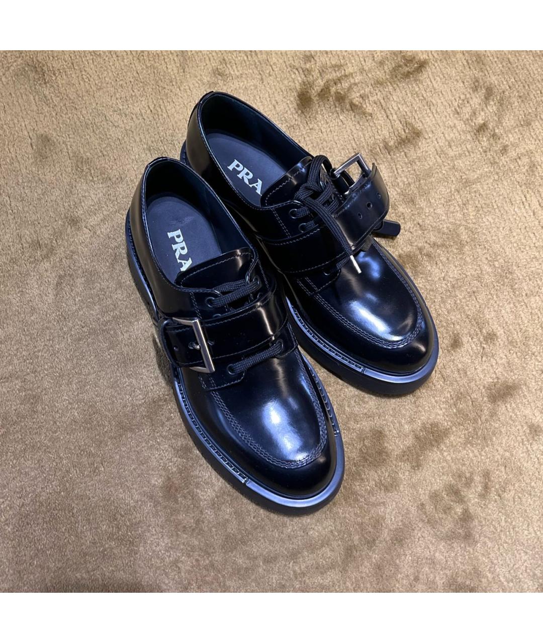PRADA Черные брогги и оксфорды из лакированной кожи, фото 2