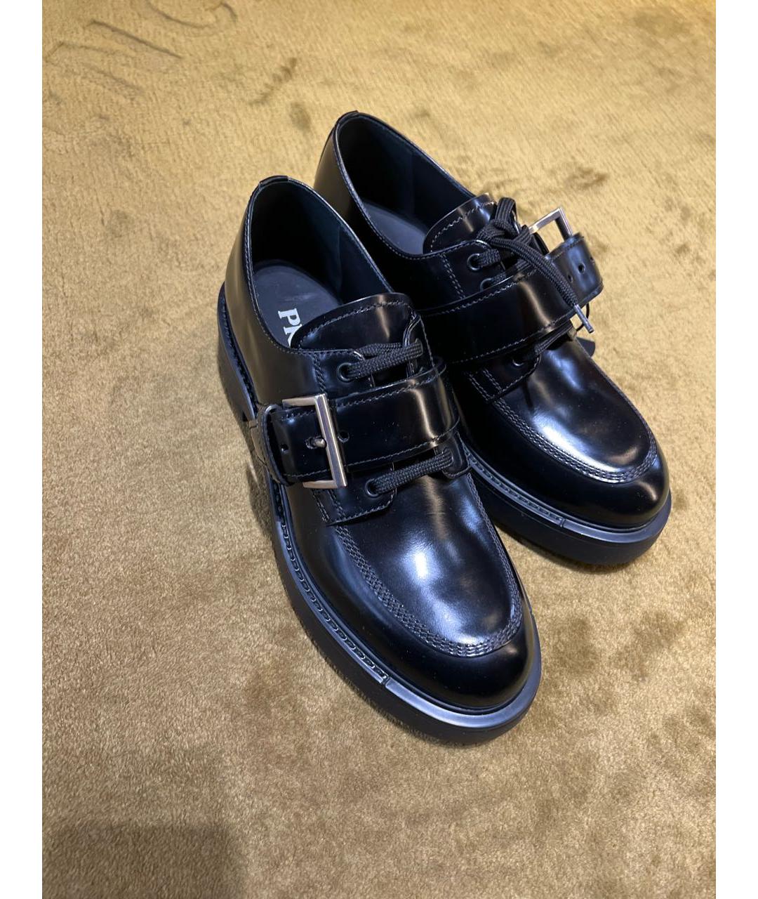 PRADA Черные брогги и оксфорды из лакированной кожи, фото 3