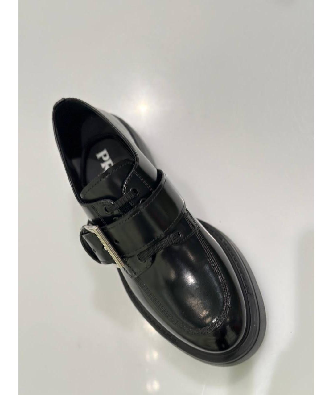 PRADA Черные брогги и оксфорды из лакированной кожи, фото 3
