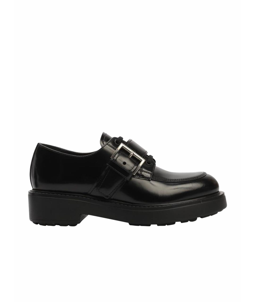 PRADA Черные брогги и оксфорды из лакированной кожи, фото 1