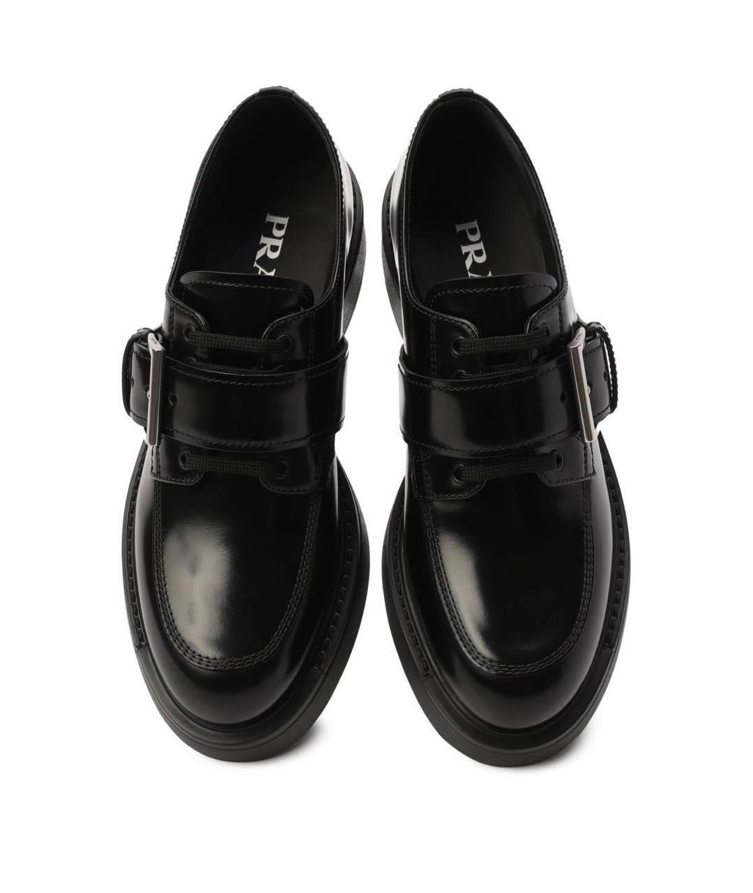 PRADA Черные брогги и оксфорды из лакированной кожи, фото 4