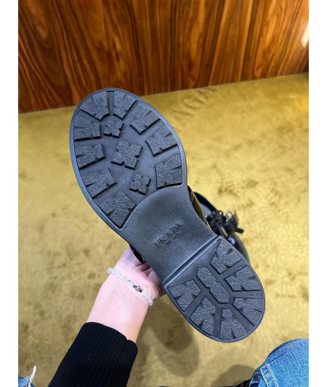 PRADA Черные брогги и оксфорды из лакированной кожи, фото 5