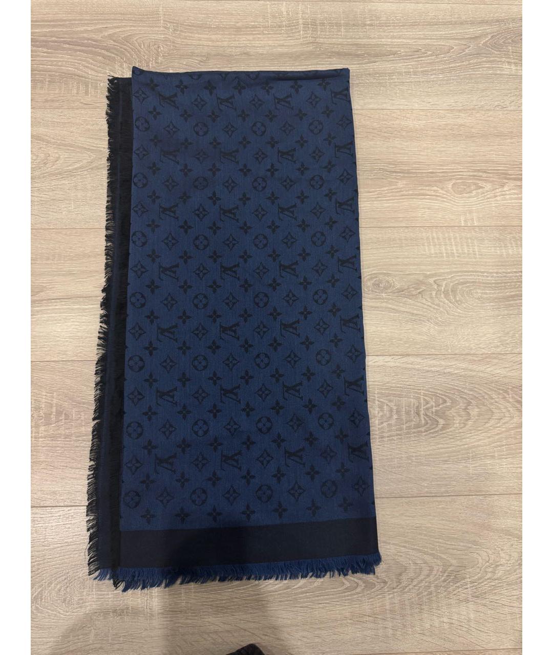LOUIS VUITTON Темно-синий платок, фото 7