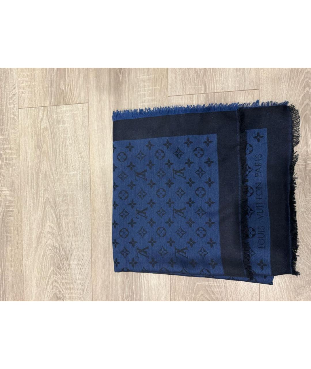 LOUIS VUITTON Темно-синий платок, фото 6