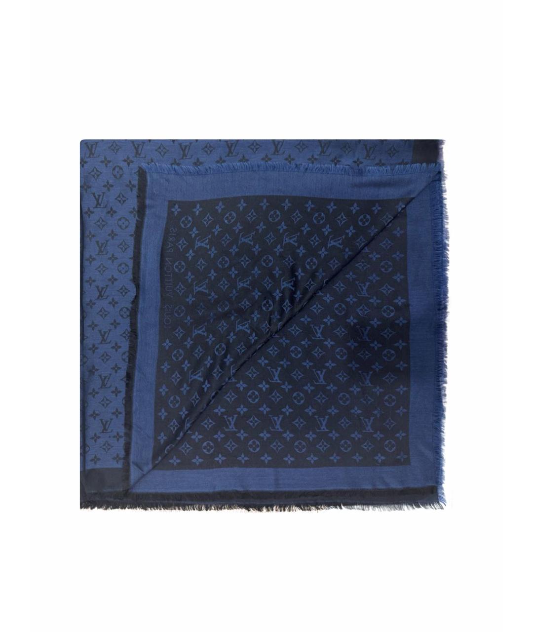 LOUIS VUITTON Темно-синий платок, фото 1
