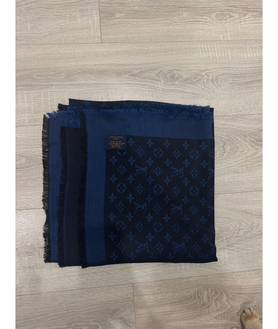 LOUIS VUITTON Темно-синий платок, фото 5